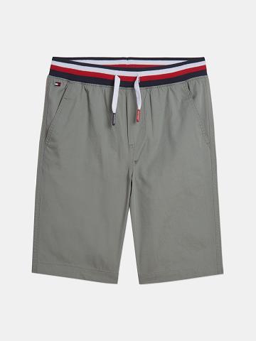 Fiú Tommy Hilfiger Drawstring Derekú Rövidnadrág Szürke | HU 2180MQZ